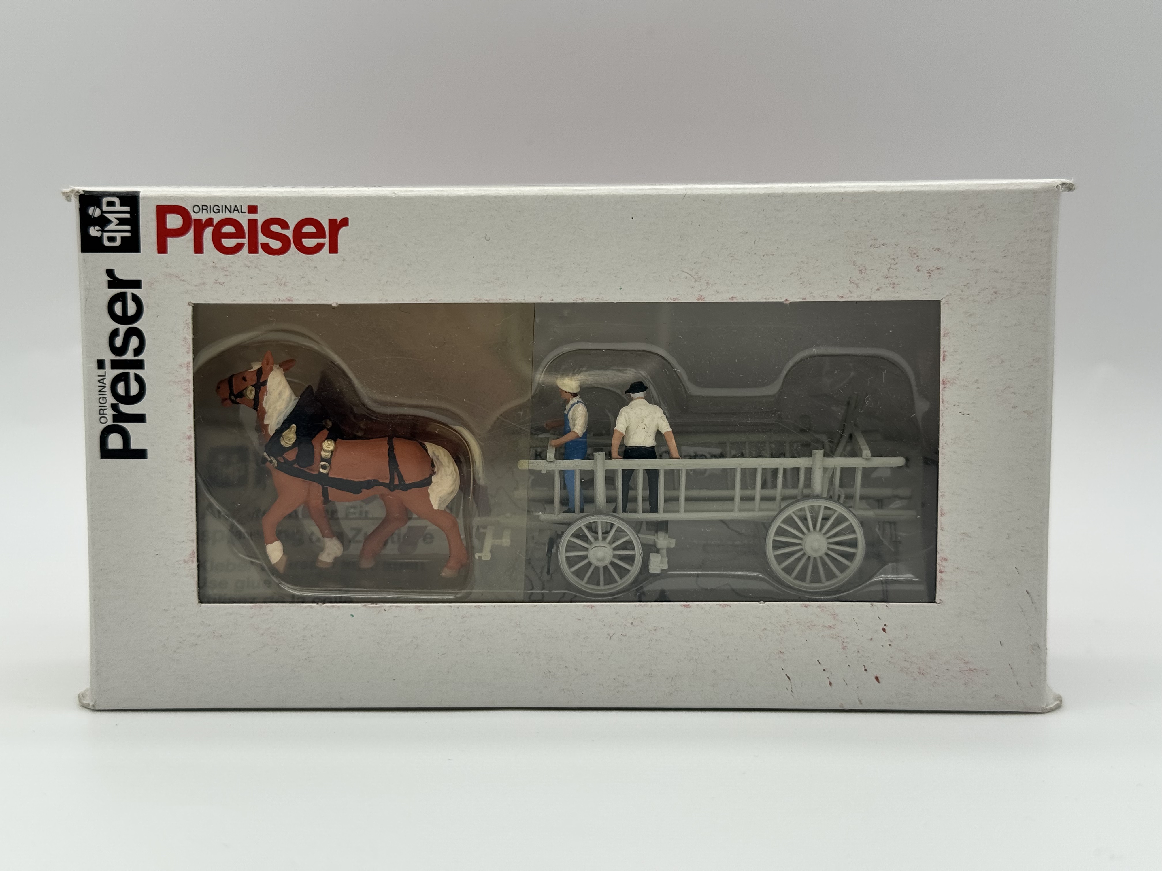 preiser小人微缩微距场景模型1:87HO微观小人道具 30436 马车货运