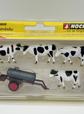 NOCH 微缩微距场景模型1:87HO微观小人道具 16658 奶牛 牧场奶罐