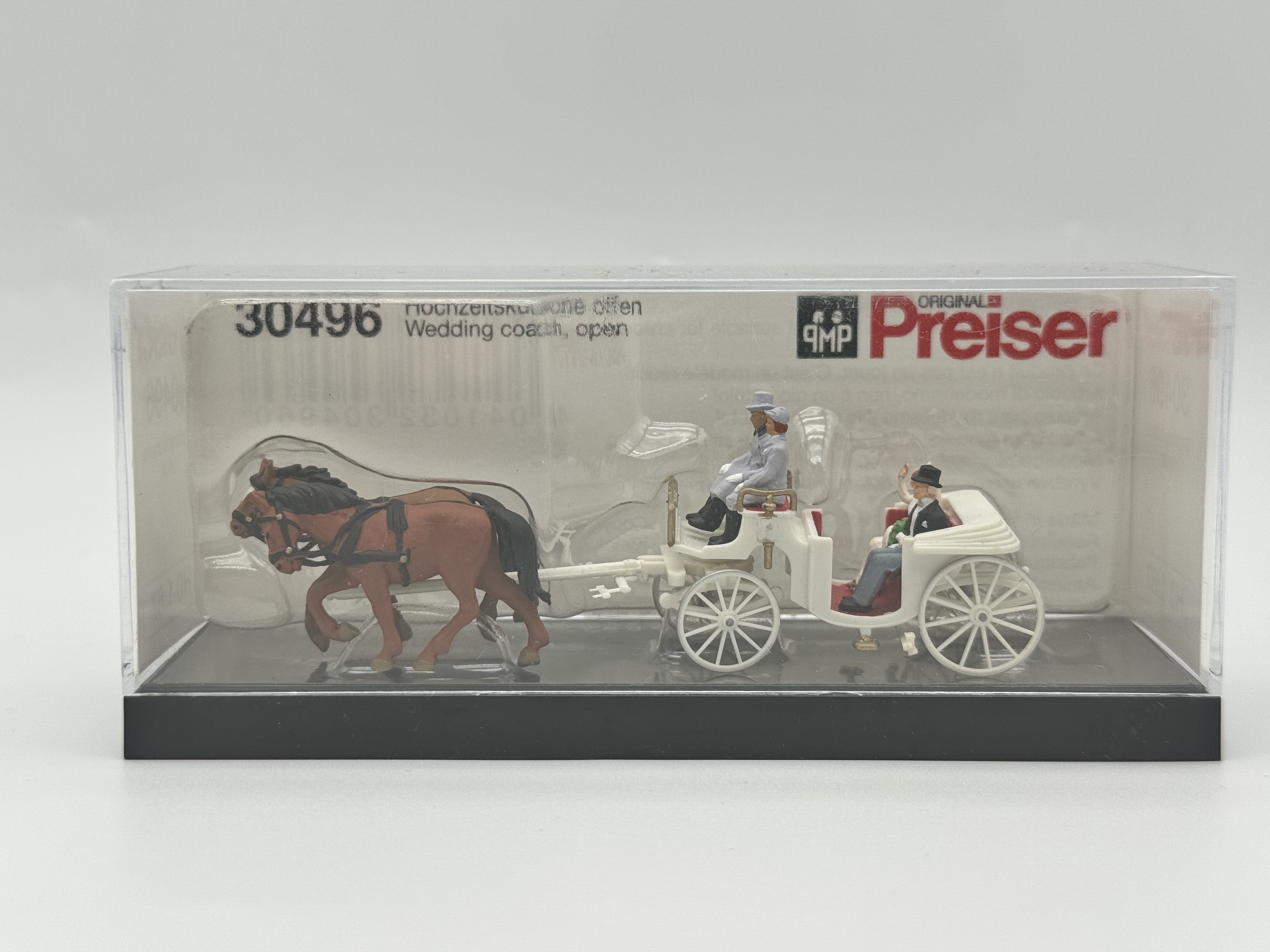 preiser小人微缩微距场景模型1:87HO微观小人道具30496 马车婚礼