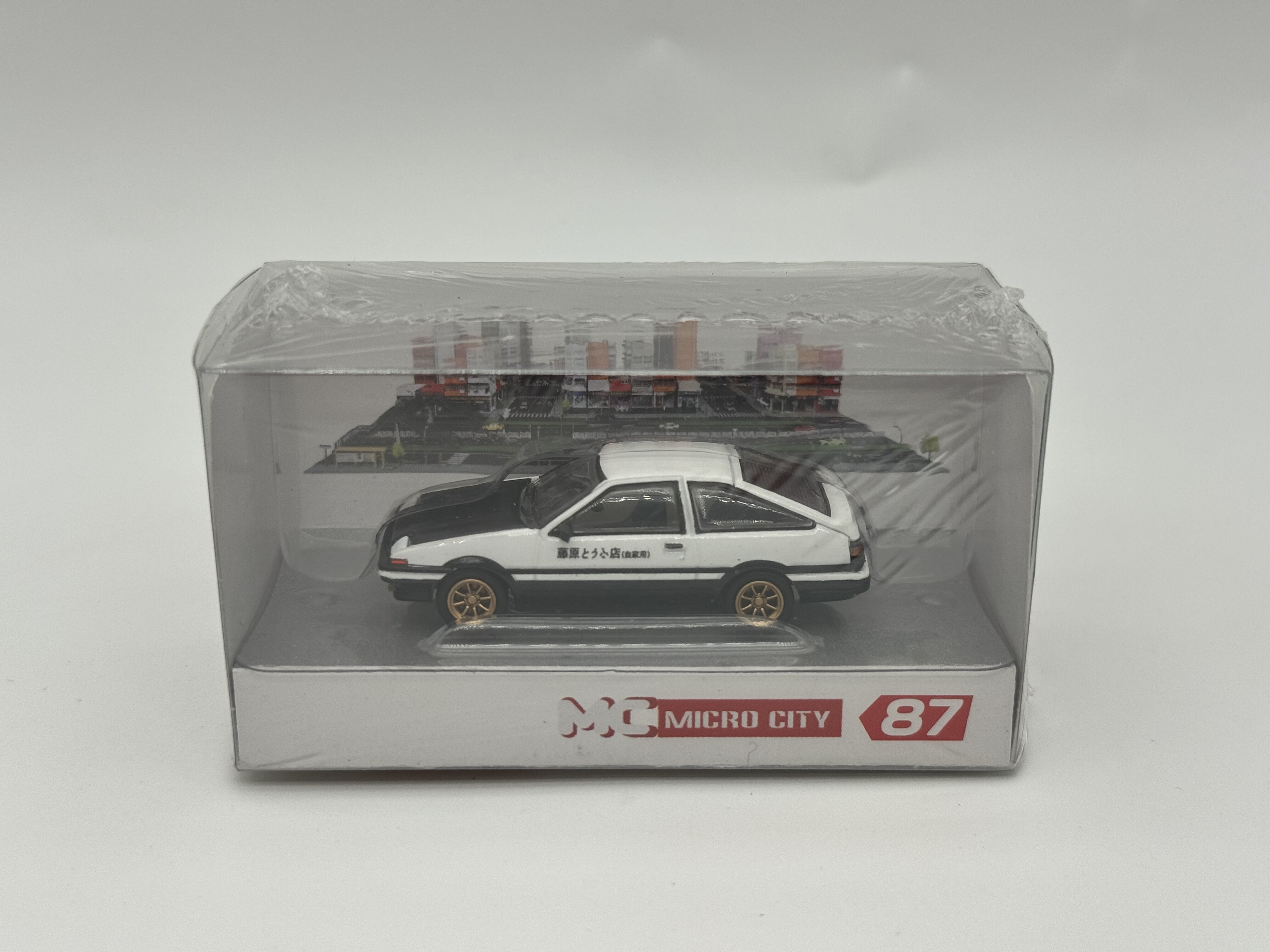 MC 微缩都市 1:87 HO 丰田AE86 藤原豆腐店 头文字D 塑胶汽车模型