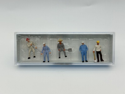 preiser 1:87比例微缩场景人偶模型微距摄影 14017 铁路货运工人