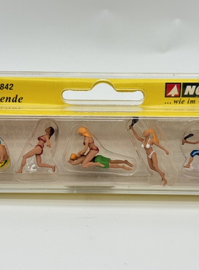 NOCH微缩微距场景模型187HO微观小人道具15842沙滩度假比基尼美女