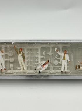 preiser 1:87比例微缩场景人偶模型微距摄影 10477 粉刷匠 画家