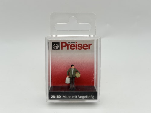 preiser微缩场景模型187HO微观小人道具28160 拎行李男