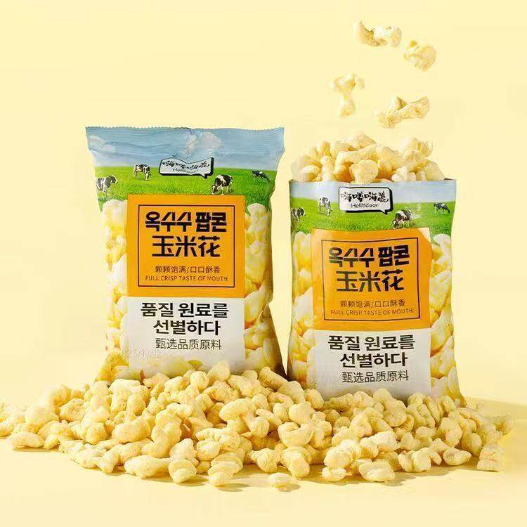 145g韩国风味玉米花芝士味国产袋装爆米花粒条网红休闲小零食