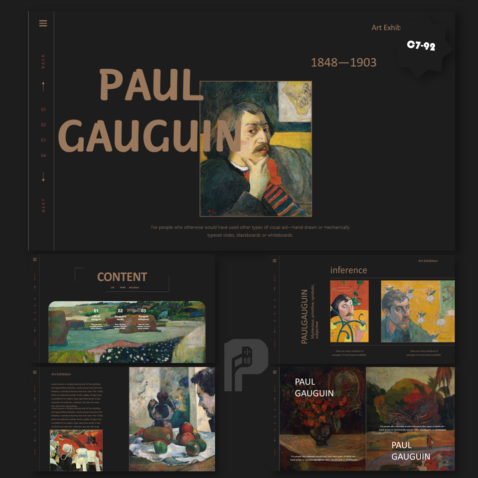 保罗·高更艺术主题PPT模板