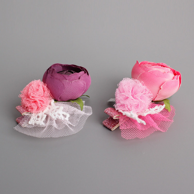 儿童发夹头饰品宝宝可爱仿真玫瑰花夹子女童公主花朵发卡头花边夹,童装/婴儿装/亲子装,发饰,淘宝优惠券,粉丝福利购,淘宝优惠卷