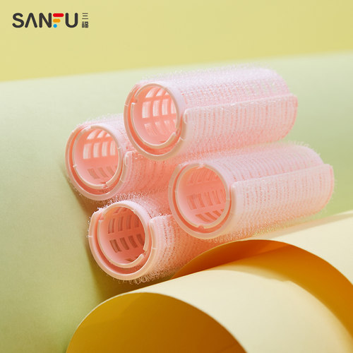 秀色物语 双层粘胶卷发器 清新少女心卷刘海夹便捷卷发棒4个装