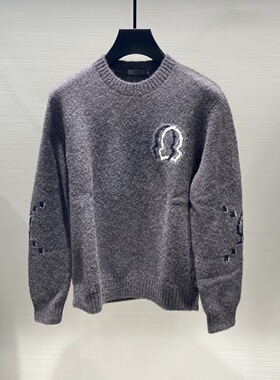 现货CNC男装 25秋冬logo字母嵌花男士羊毛针织衫毛衣 352018