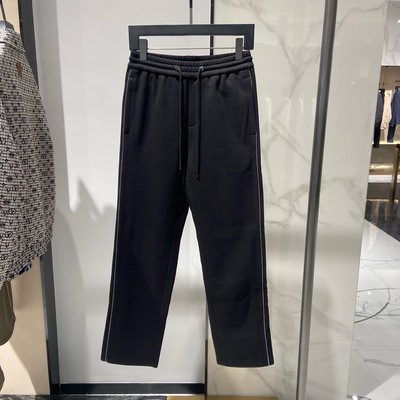 DEGAIA迪嘉雅 25秋冬侧边logo字母卡通刺绣男士加绒厚款休闲裤