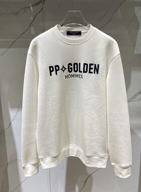 现货PP.GOLDEN 25秋冬logo字母印花男士套头卫衣 GWY66555090