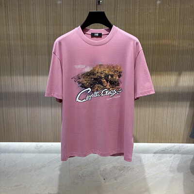 Cavalli Class 26春夏新款logo字母风景印花男士短袖T恤 2F2336