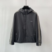 25秋冬老佛爷logo字母织带男士 现货Karl Lagerfeld 棉夹克外套