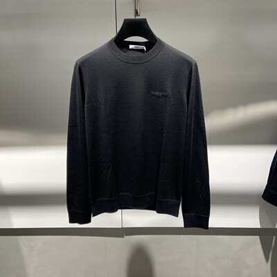 Ferre费雷 25秋冬logo字母标语刺绣男士薄款羊毛针织衫352037