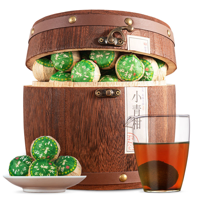 云南普洱熟茶小青柑陈皮柑茶叶过年送人中秋礼品送长辈普茶礼盒装