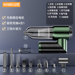 车载吸尘器车家用超强吸力小型手持迷你无线充电无刷吹吸一体机