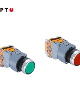 APT原上海二工自复位红色带灯按钮 LA39-B2-11D/r23 24V 孔径22mm