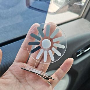 大脑加载中新款加载发夹亚克力像素风可旋转搞怪高颜值发饰