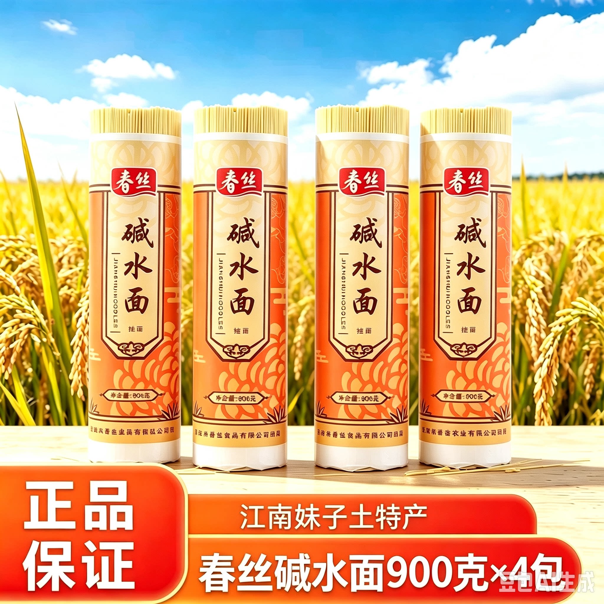 春丝碱水面900克4包江西宜春樟树特产拉面炒面热干面挂面凉拌面条