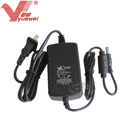 粤威YW-24WA 12V2A监控电源12V2000MA适配器安防医疗门禁监控电源