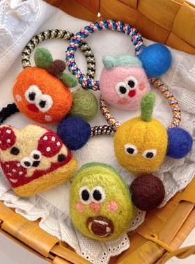 搞怪毛毡发绳女2025新款高级扎丸子头绳高弹力耐用