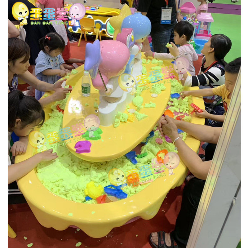 卡通玻璃钢儿童沙桌盘双子星沙桌儿童乐园幼儿园DIY太空沙玩具桌