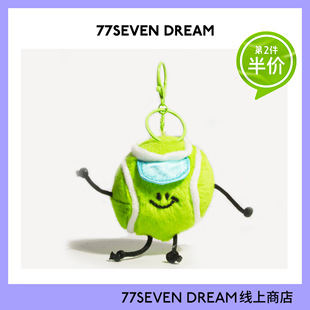 超可爱运动风网球小人明星同款书包包挂件毛绒公仔汽车钥匙扣饰品