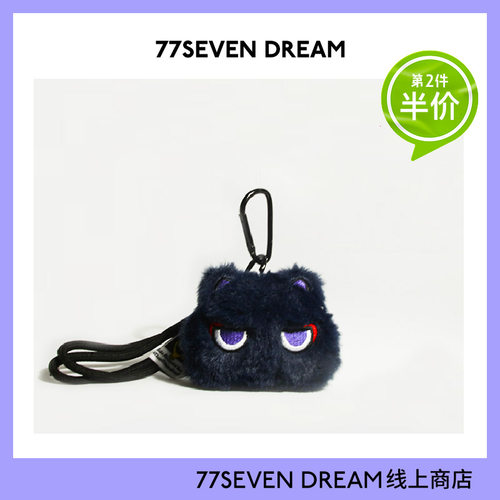 日系吱吱叫黑猫毛绒书包挂件