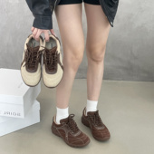 女2025百搭轻便软底登山运动鞋 SGIRL TWTW复古风磨砂皮休闲跑鞋 潮