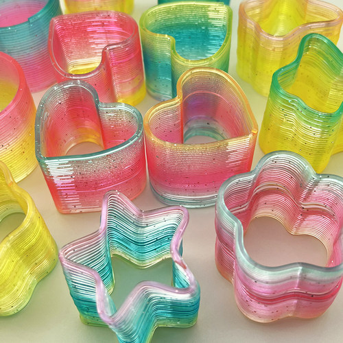 魔力彩虹圈异形状多面弹力伸缩圈