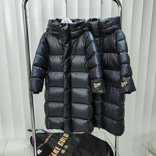 秋冬新款儿童羽绒服中长款男童女童中大童加厚黑金保暖白鸭绒外套