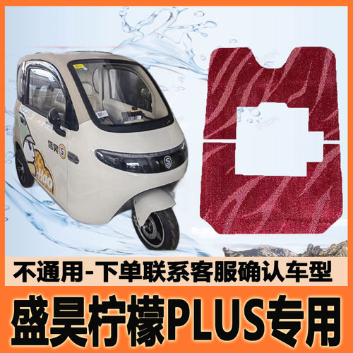 适用盛昊柠檬PLUS电动三轮车脚垫脚踩垫脚踏垫防水地垫防滑耐磨