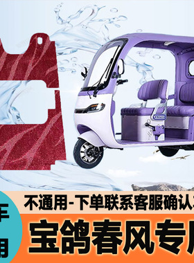 适用宝鸽春风电动三轮车脚垫雪妮丝脚踩垫皮革脚踏垫防水地垫防滑