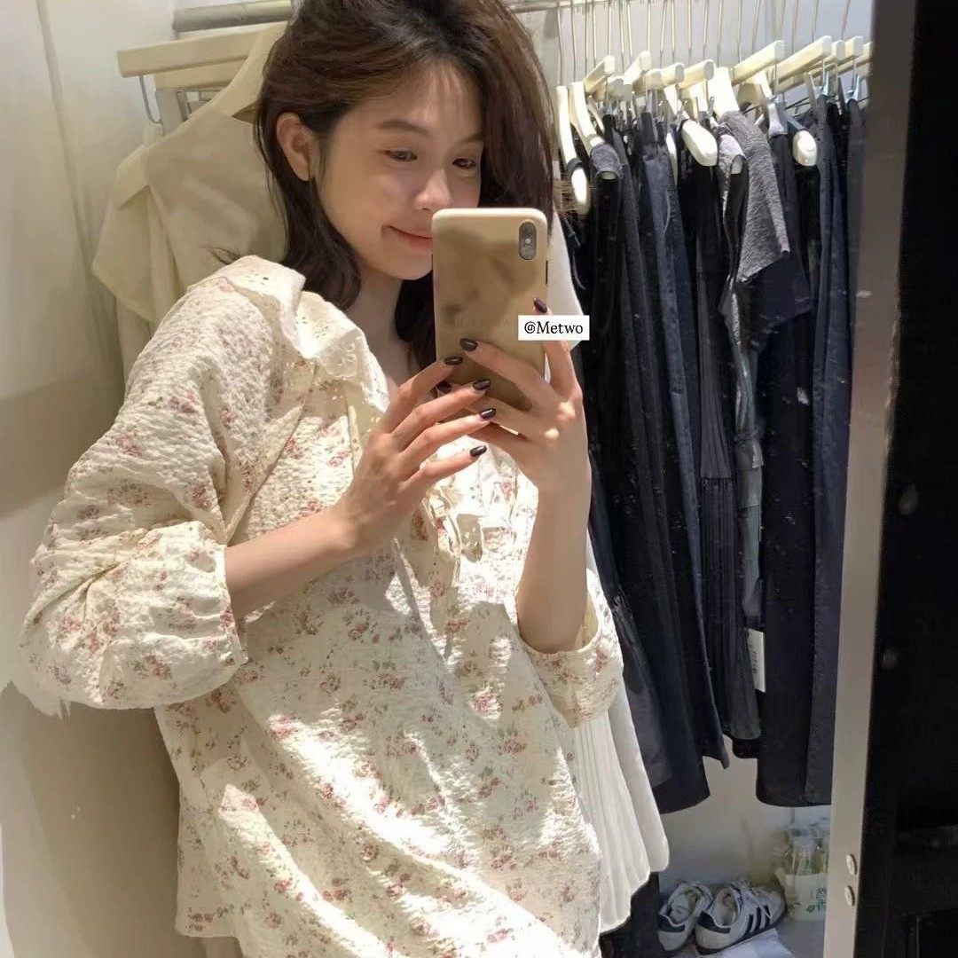 碎花法式家居服长袖长裤睡衣