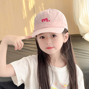 新款宝宝帽子夏季户外休闲男女童糖果色速干棒球帽儿童遮阳鸭舌帽