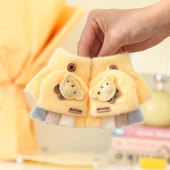 冬天小宝宝手套冬季 婴儿保暖0 3岁儿童翻盖婴幼儿露指卡通男女童2