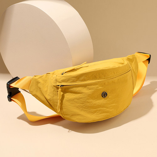 2025新款胸包女防水尼龙布斜挎包超轻饺子包单肩包运动小背包腰包