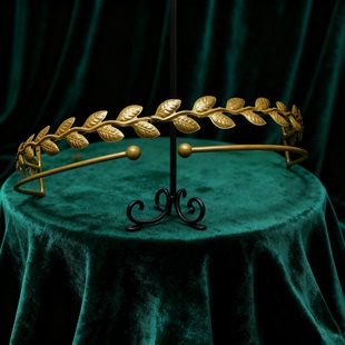 古希腊月桂皇冠森系女生头饰金色叶圣母风皇家复古床幔配件挂钩