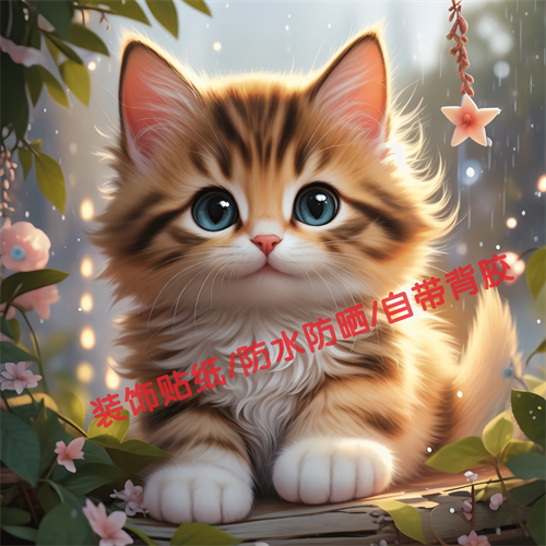 萌宠治愈系可爱小猫咪自粘贴画客厅卧室房间冰箱门装饰贴卡通墙贴,家居饰品,软装墙贴,淘宝优惠券,粉丝福利购,淘宝优惠卷
