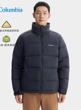 哥伦比亚羽绒服秋冬新款男士户外金点热能保暖防水鹅绒外套WE9590