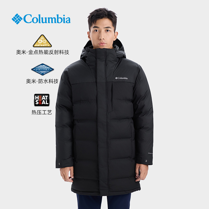 哥伦比亚户外2025秋冬新品金点热能防水600蓬鹅绒羽绒服男XE4716