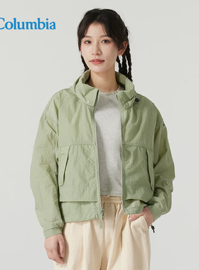 哥伦比亚防风拒水外套女春夏新品户外运动夹克薄款连帽外套WR4004