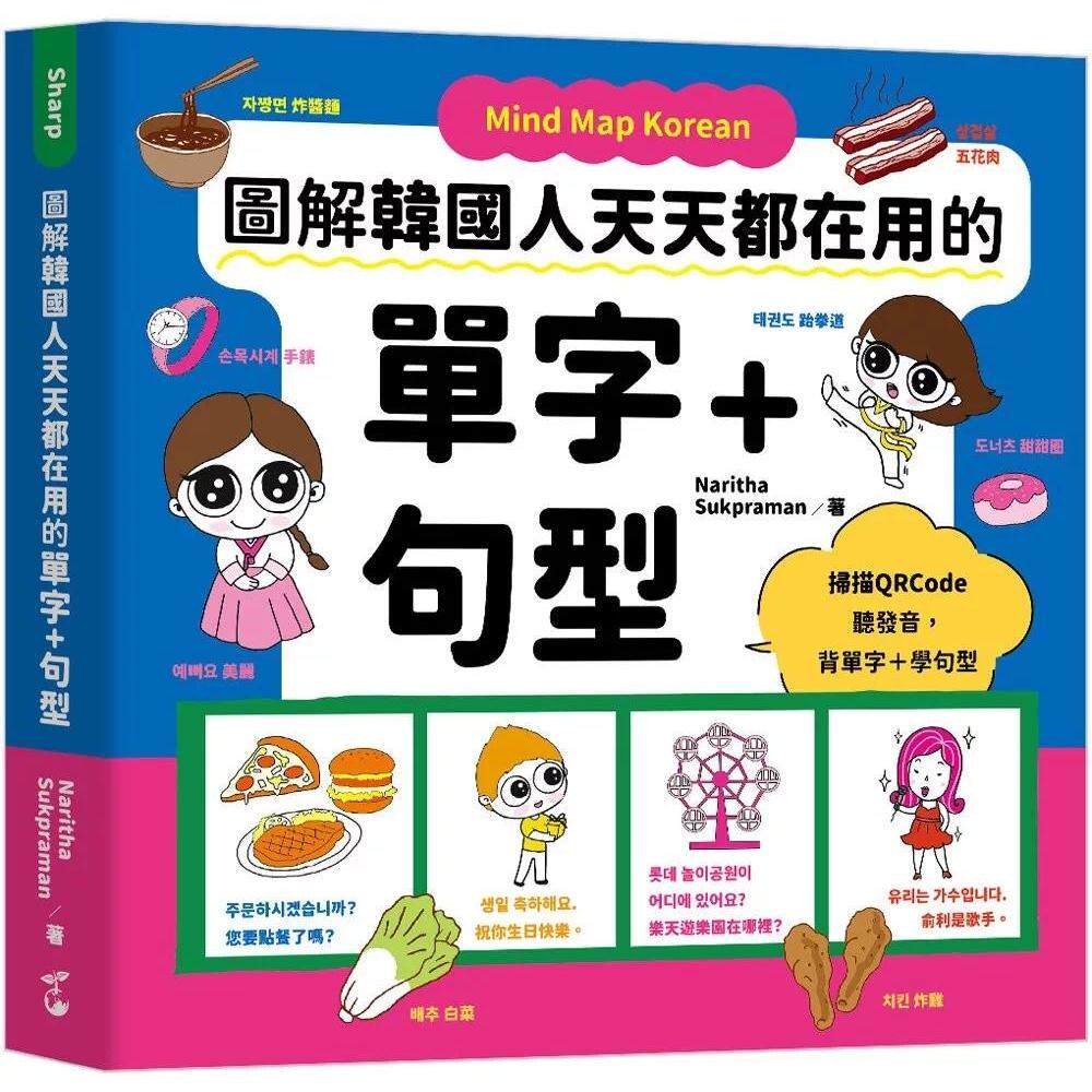 预售 Mind Map Korean 图解韩国人天天都在用的单字+句型 希望星球出版社 Naritha Sukpraman