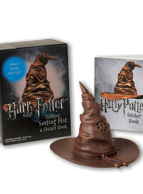 现货 英文原版 哈利波特 分院帽 套装 Harry Potter Talking Sorting Hat and Sticker Book 电影周边