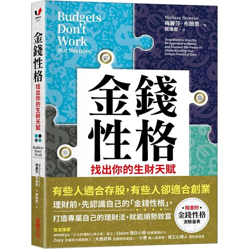 预售 梅丽莎．布朗恩金钱性格：找出你的生财天赋 原版进口书 商业理财 采实文化