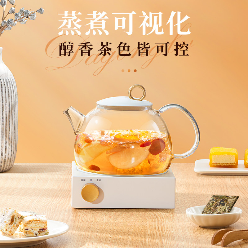 绿珠家用玻璃养生煮茶壶多功能全自动小型办公室烧水壶炖煮泡茶壶