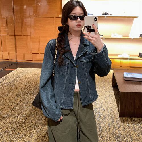 私服自制时刻牛仔外套复古韩系