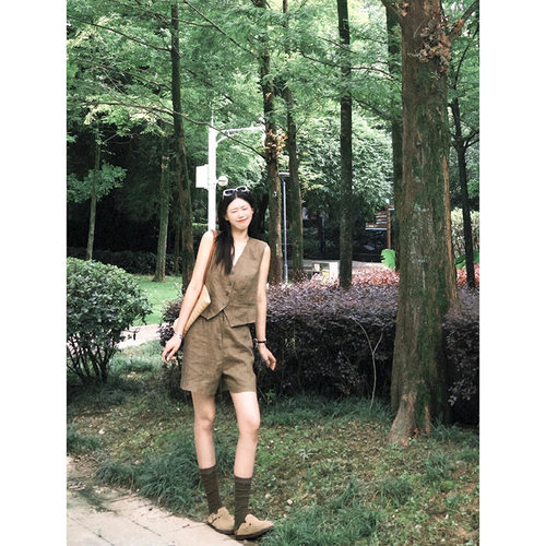 Lilylikes“Lily老钱亚麻套装”100亚麻老钱马甲长/短裤/长裤系列
