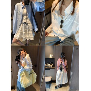 MQ1188 春日明媚韩系气质设计感宽松休闲百搭衬衫 摩且 旷野逐风