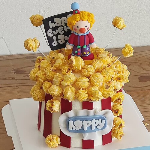 包邮网红搞怪马戏团小丑派对蛋糕装饰摆件 狮子大象生日烘焙插件